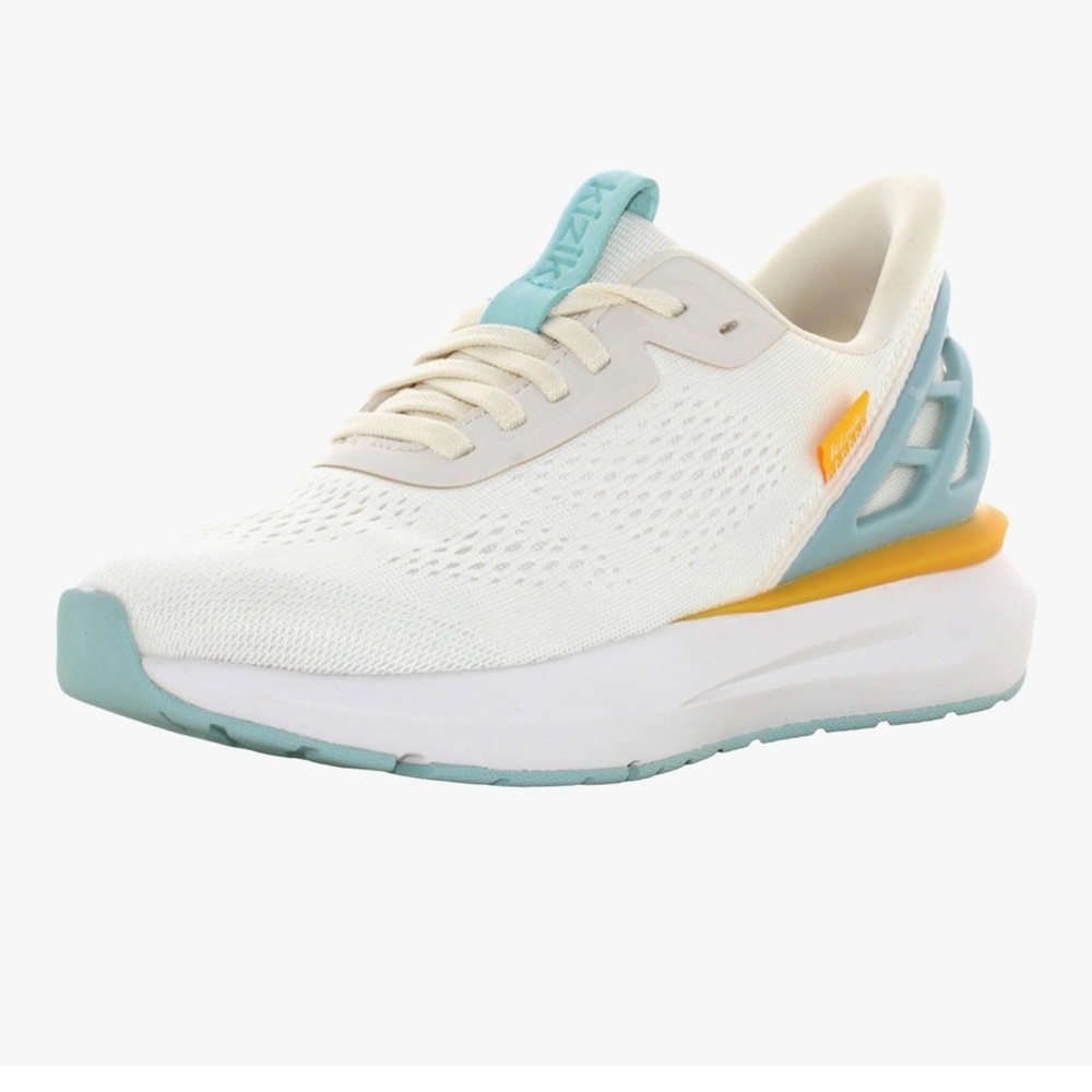 Kizik Women's White and Blue Sneakers
